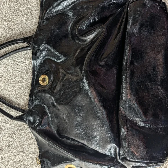 Innue Patent Leather Hobo Tote Shoulder Bag | Vintage Y2K - Picture 8 of 16